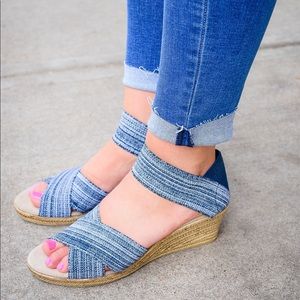 DENIM WEDGES - Cannon Charleston Shoe Co